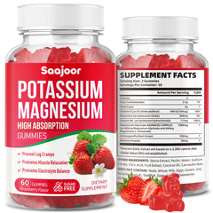 Front view of Potassium Magnesium Gummies bottle