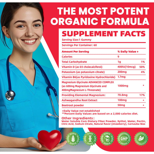 Potassium Magnesium Gummies bottle with label
