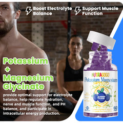 Nutritional facts panel for potassium magnesium gummies