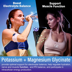 Nutrition facts panel for Potassium Magnesium Gummies