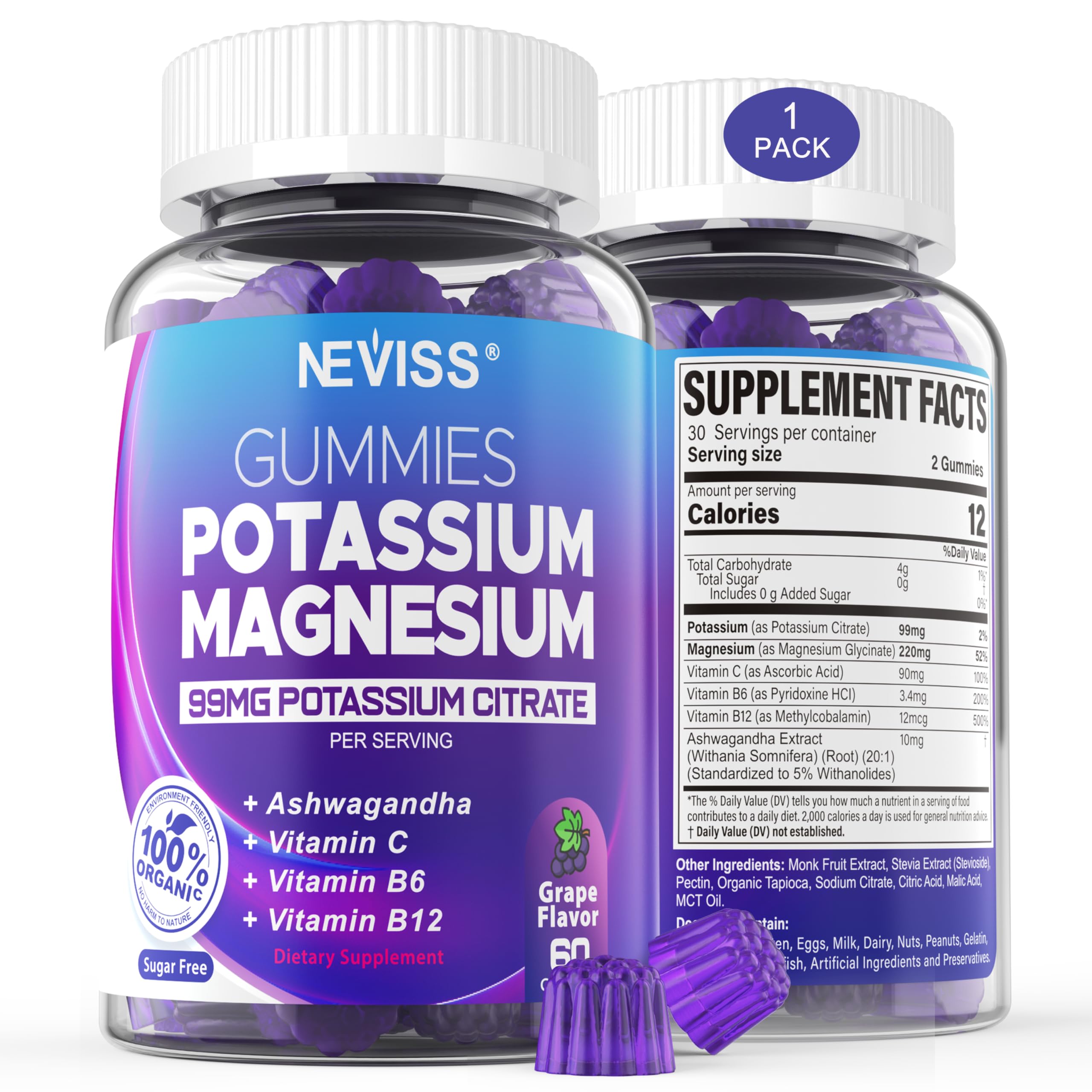 Potassium Magnesium Gummies packaging