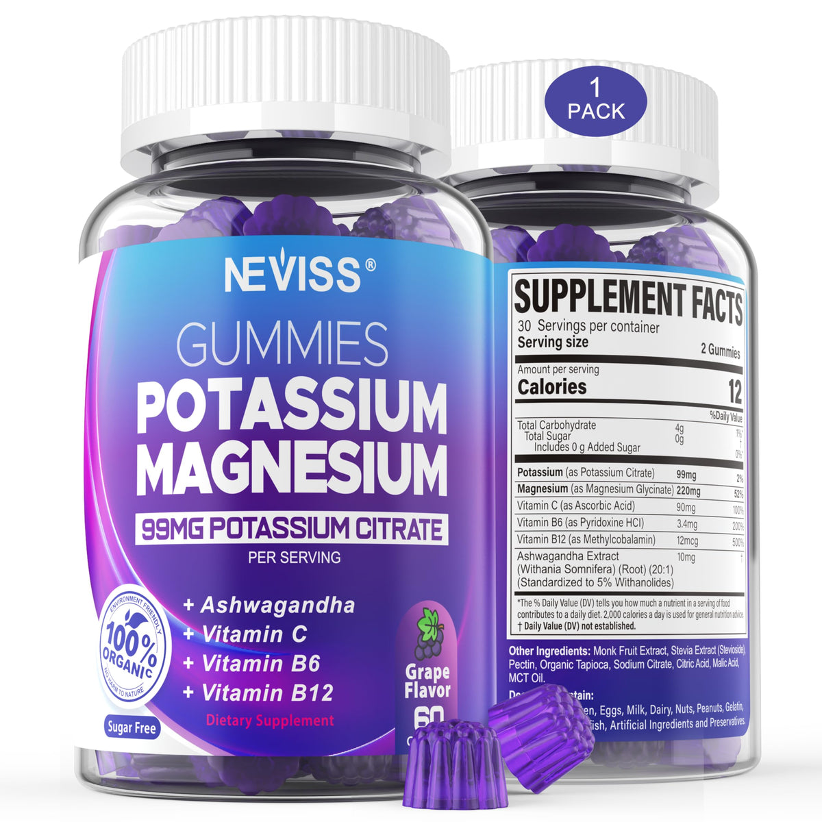 Potassium Magnesium Gummies packaging