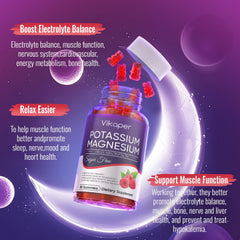 Ingredients panel for Potassium Magnesium Gummies Raspberry