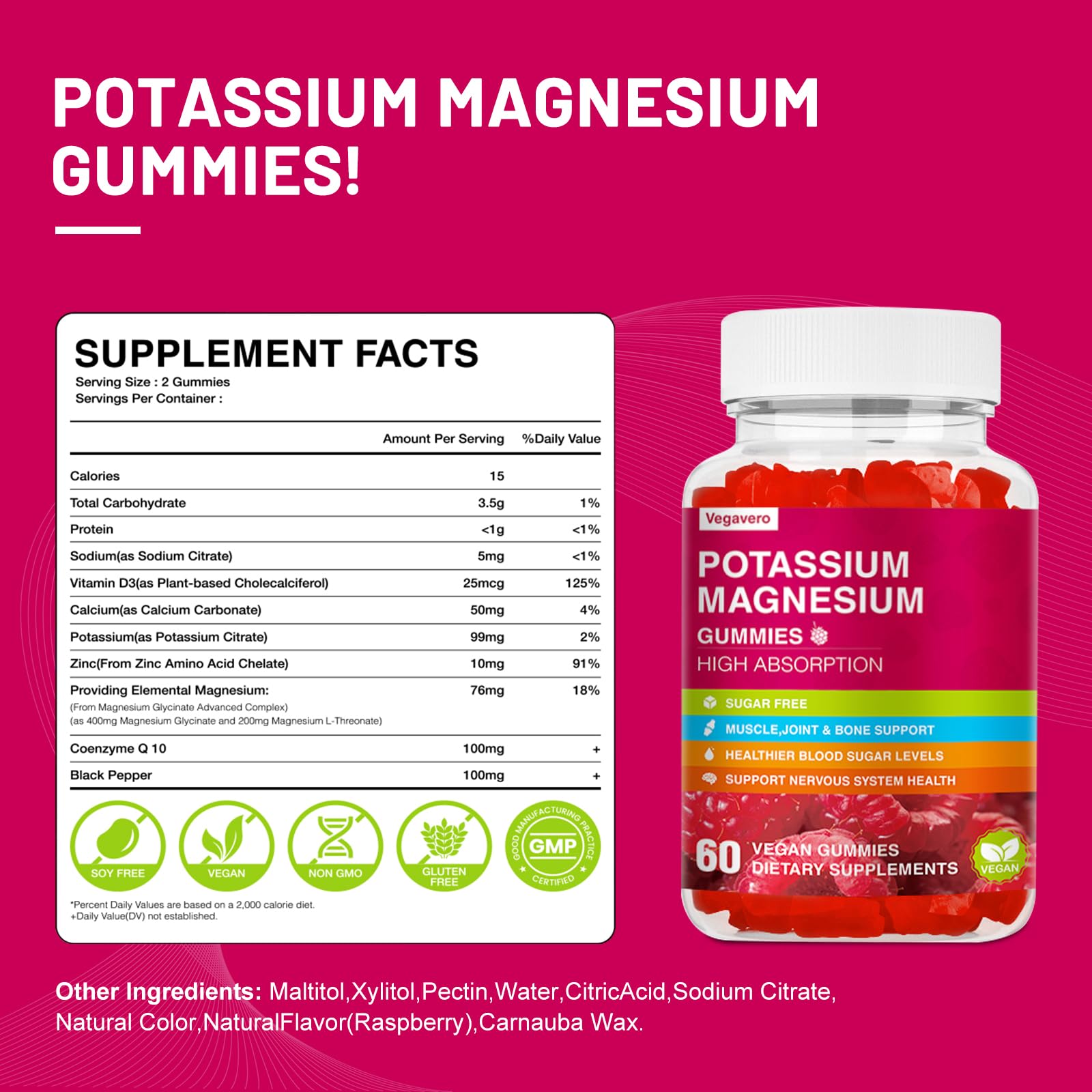 Two gummies per serving illustration