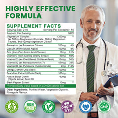 Close-up of pineapple flavor label on potassium magnesium supplement bottle