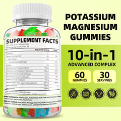 Bottle of Potassium Magnesium Gummies for adults and kids