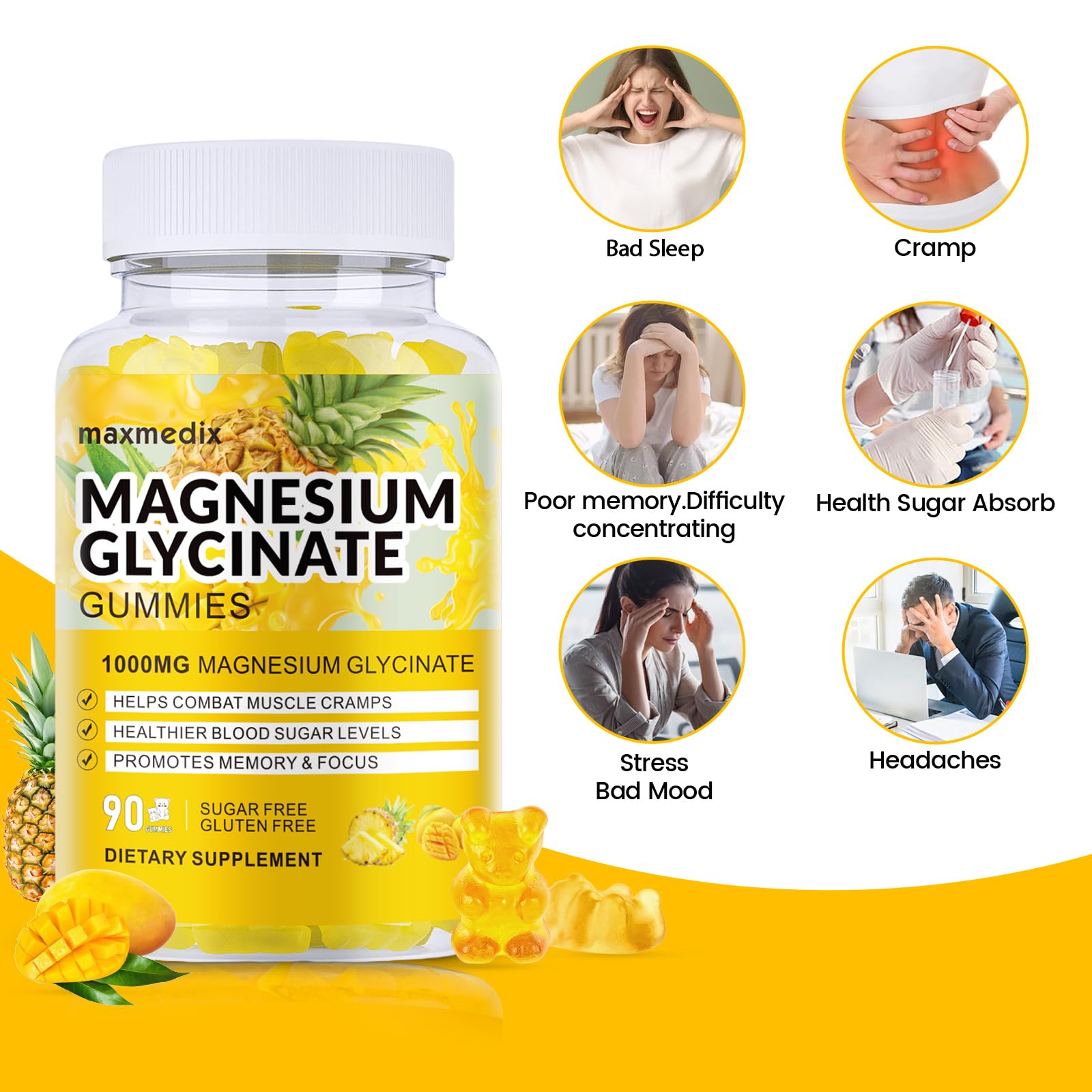 Potassium and magnesium supplement for nerve and muscle support