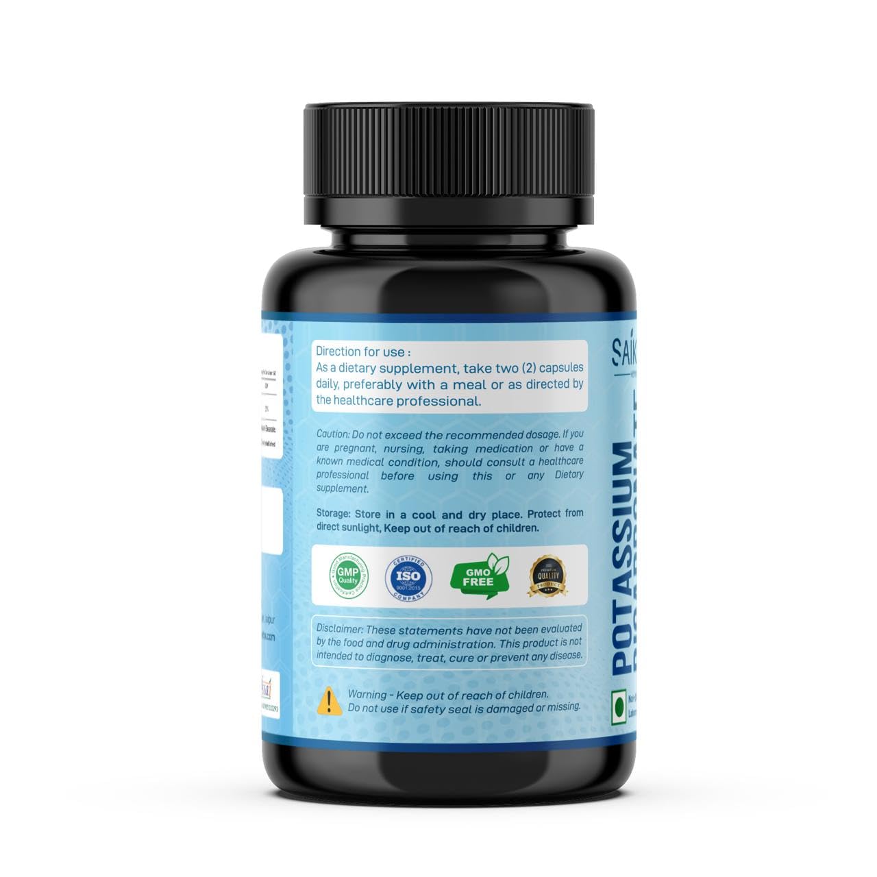 Healthy adult including potassium supplement as part of daily routine