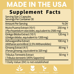 Vegan, caffeine-free Potency Wood packaging