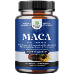 Potent Black Maca Root Capsules bottle - front view