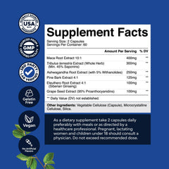 Packaging for Potent Black Maca Root Capsules