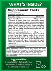 Back of label with ingredients and nutrition information