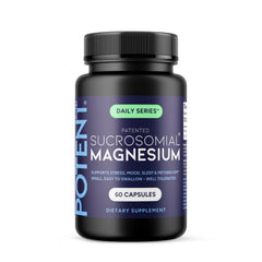 Bottle of Potent Nutri Sucrosomial Magnesium 60 vegan capsules
