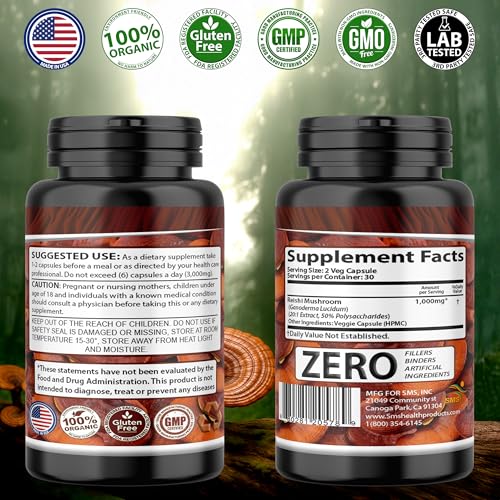 Ganoderma Lucidum 1000mg veggie capsules