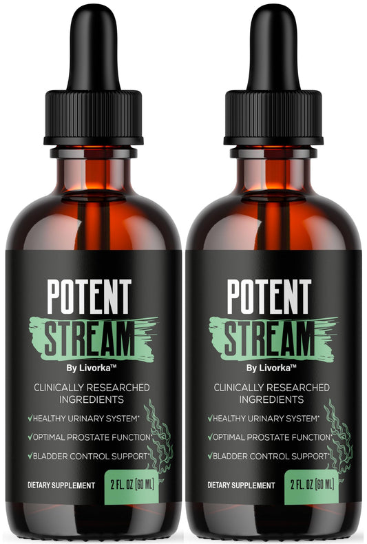 Two Potent Stream Drops bottles in a white box