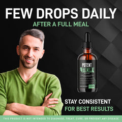 All-natural ingredients visual for Potent Stream Drops
