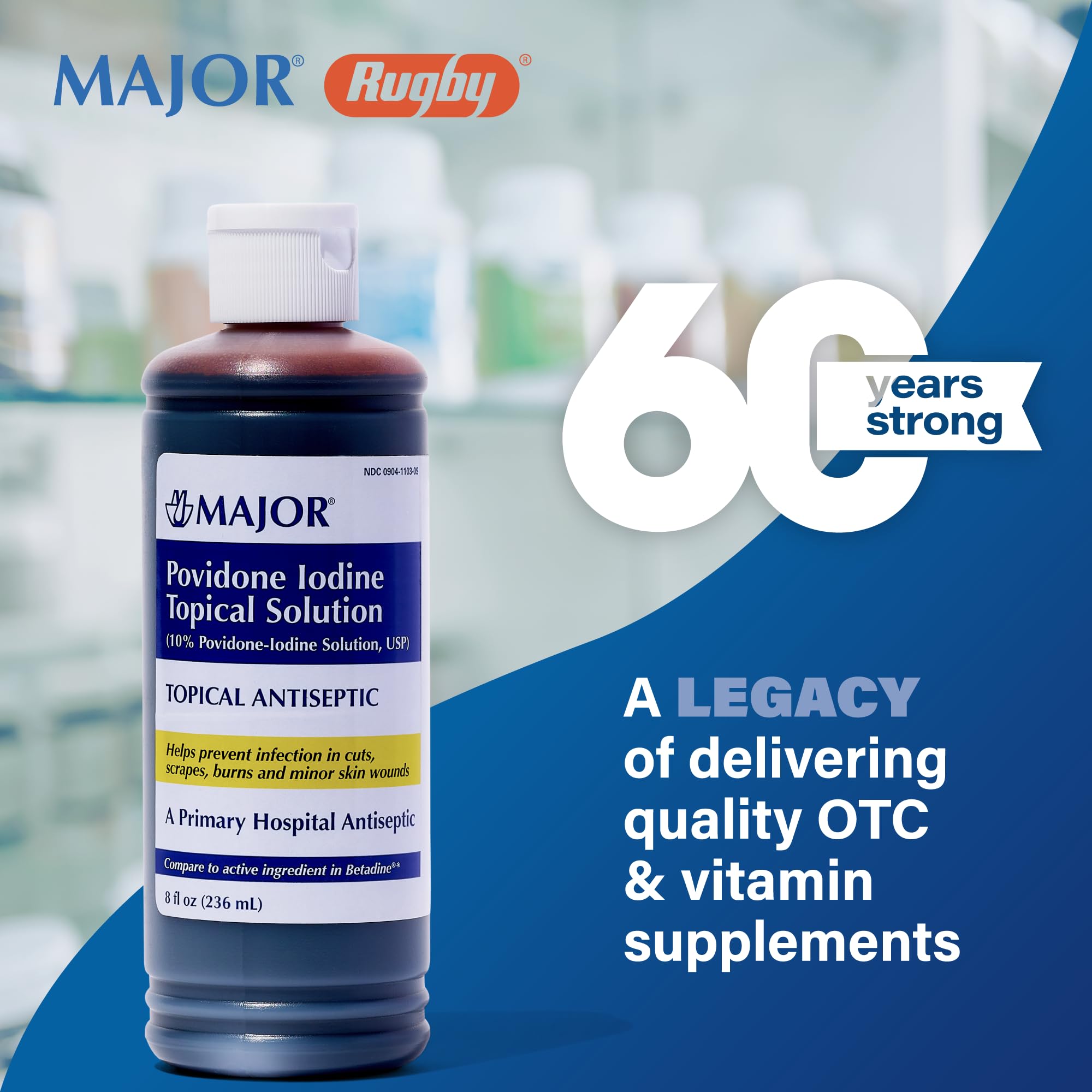 Applying povidone-iodine to a minor cut