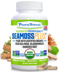 Power By Naturals SeaMoss Plus bottle front view