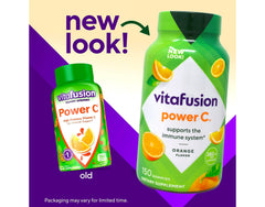 Serving size graphic showing 400% daily value for Vitamin C