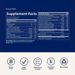 Label showing 1,200 mg Vitamin C per serving