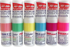 POY-SIAN Mark II menthol inhaler front view; compact and travel-ready for quick relief.
