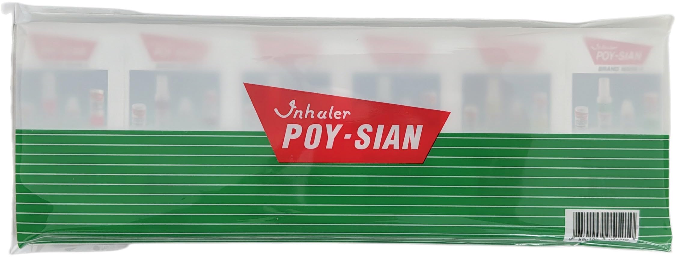 POY-SIAN Mark II inhaler dispensing menthol vapor for quick airways refreshment.