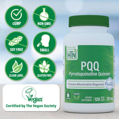 PQQ PureQQ bottle with nutrition facts