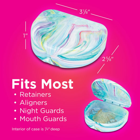 Practicon Vibrant Marble Retainer Case in Pink color