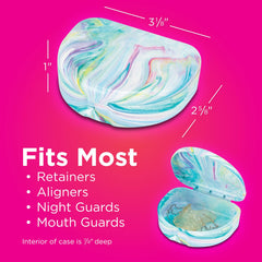 Practicon Vibrant Marble Retainer Case in Pink color