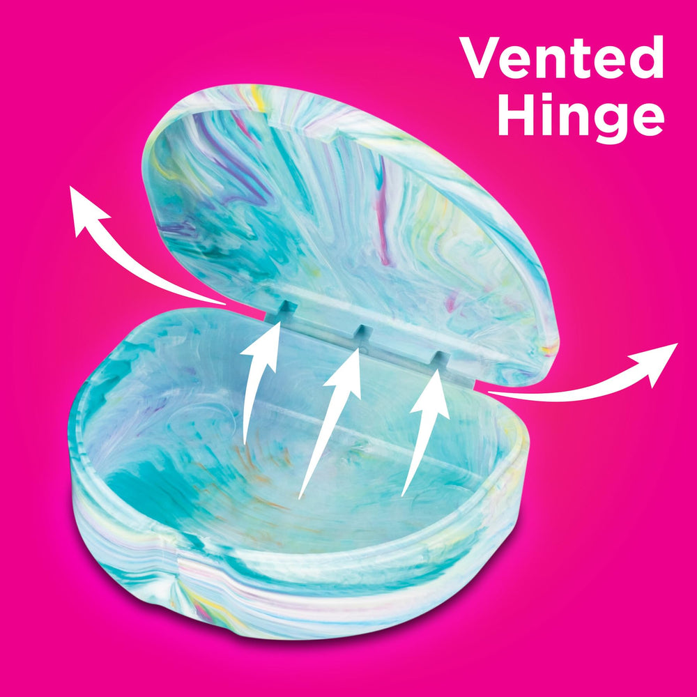 Practicon Vibrant Marble Retainer Case in Purple color