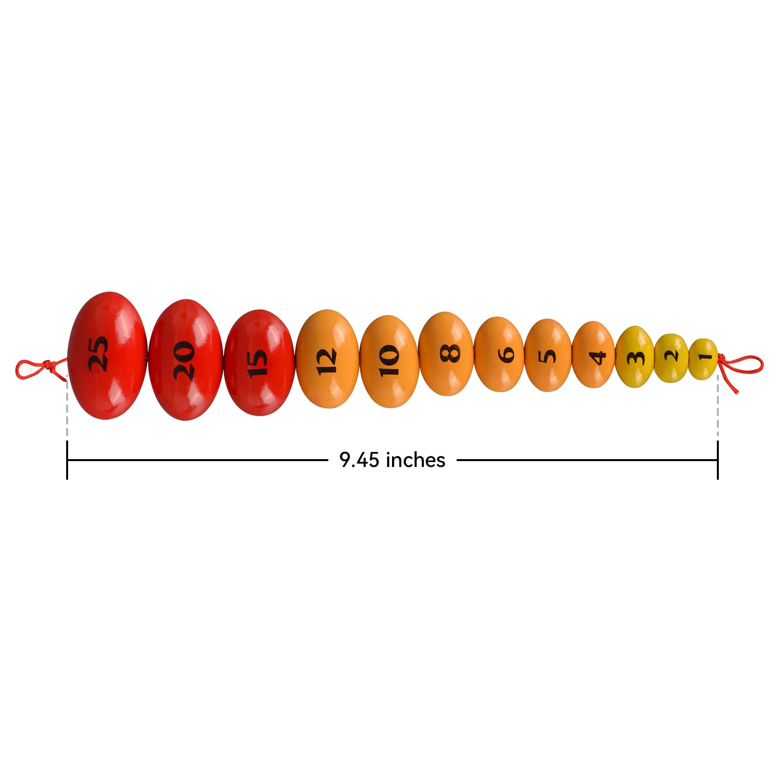Beads set of Prader Orchidometer