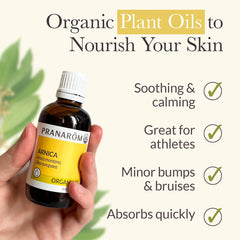 Amber glass bottle protecting Arnica Oil