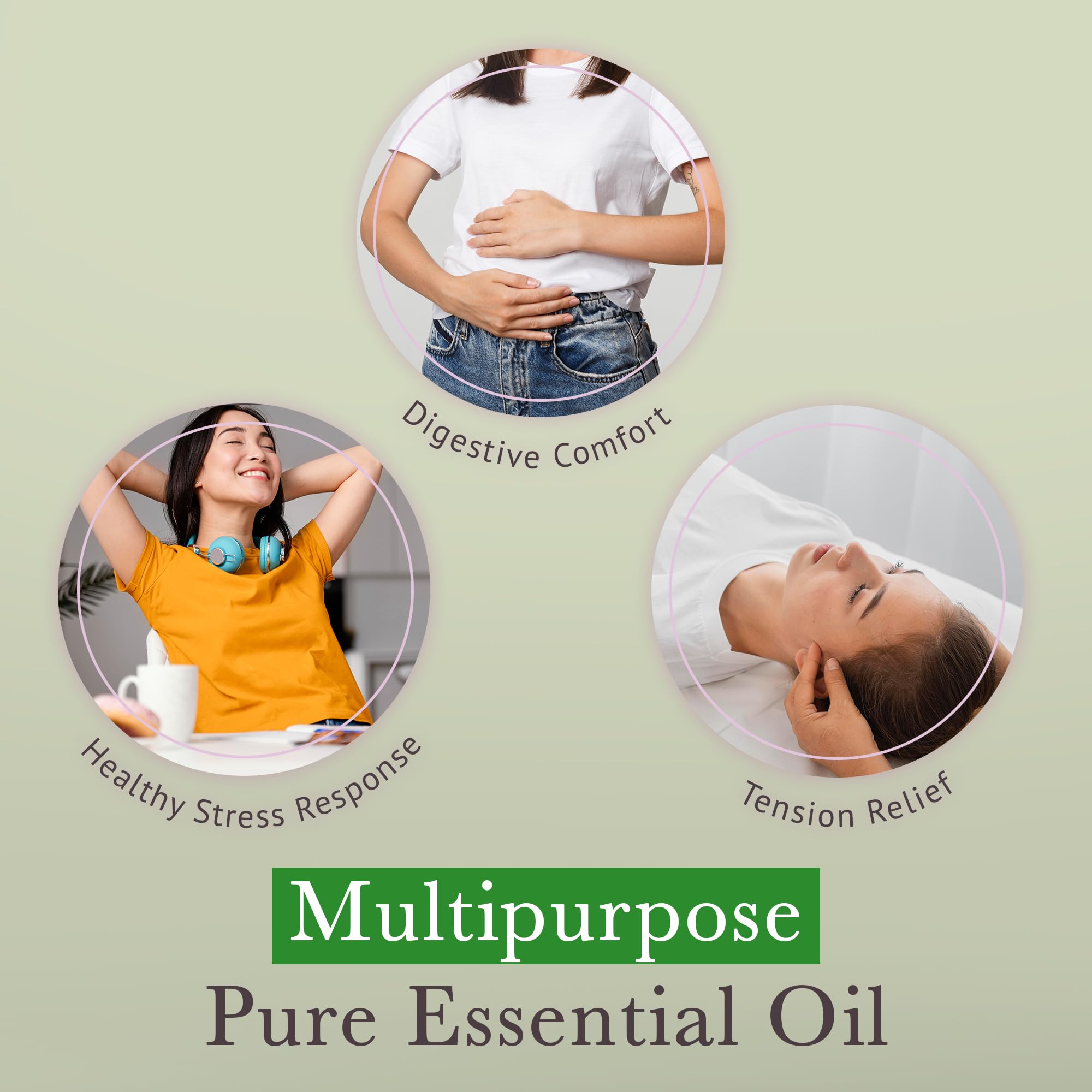 Close-up of peppermint essential oil used in Aromaforce capsules