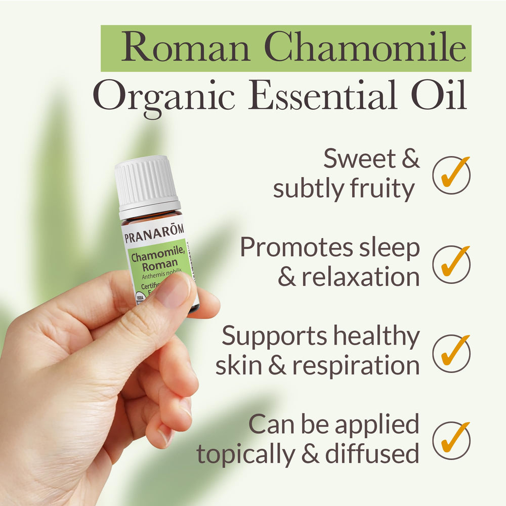 Pranarom Chamomile Roman oil drops ready for diffusion or dilution