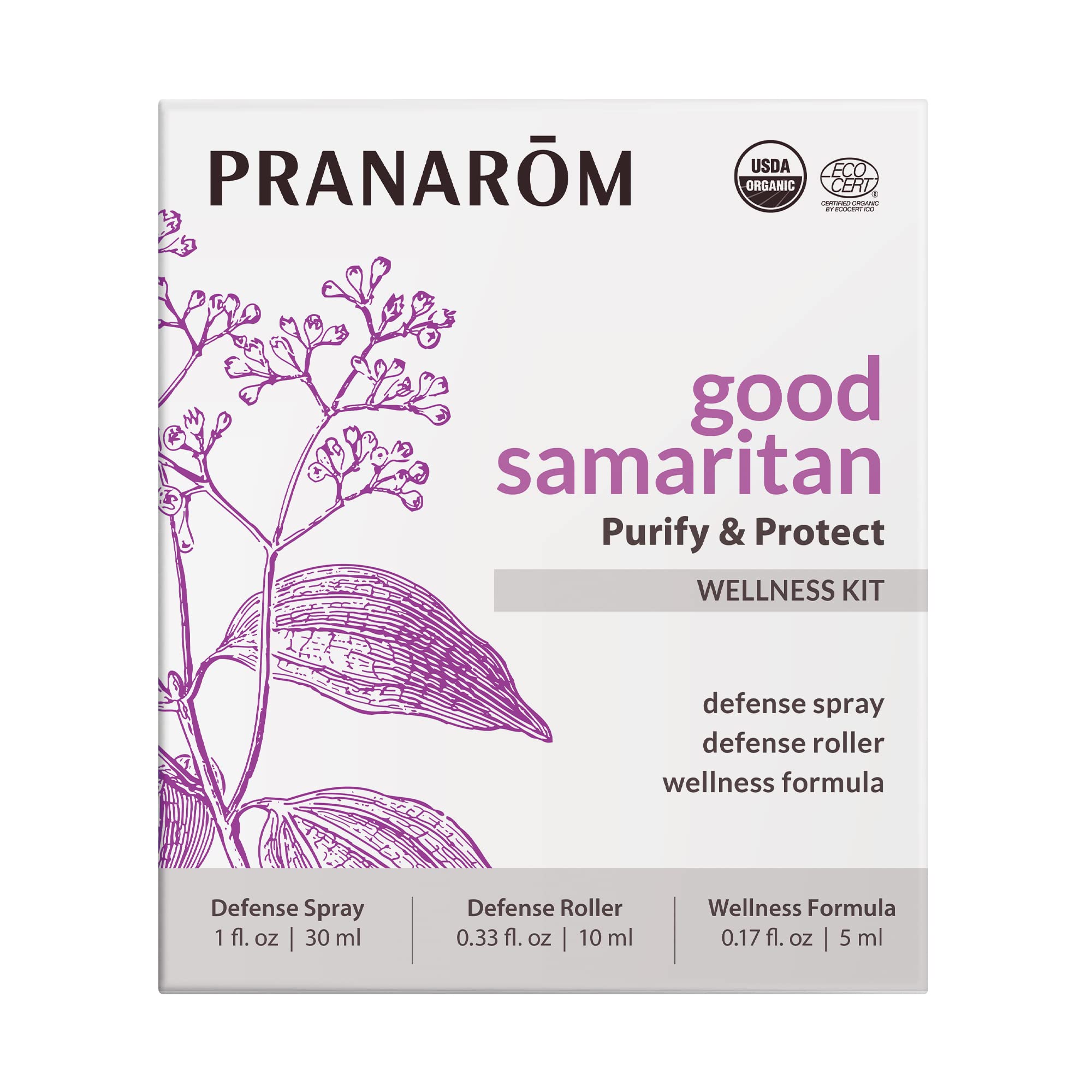 Packaging of Pranarom Good Samaritan Purify & Protect Wellness Kit