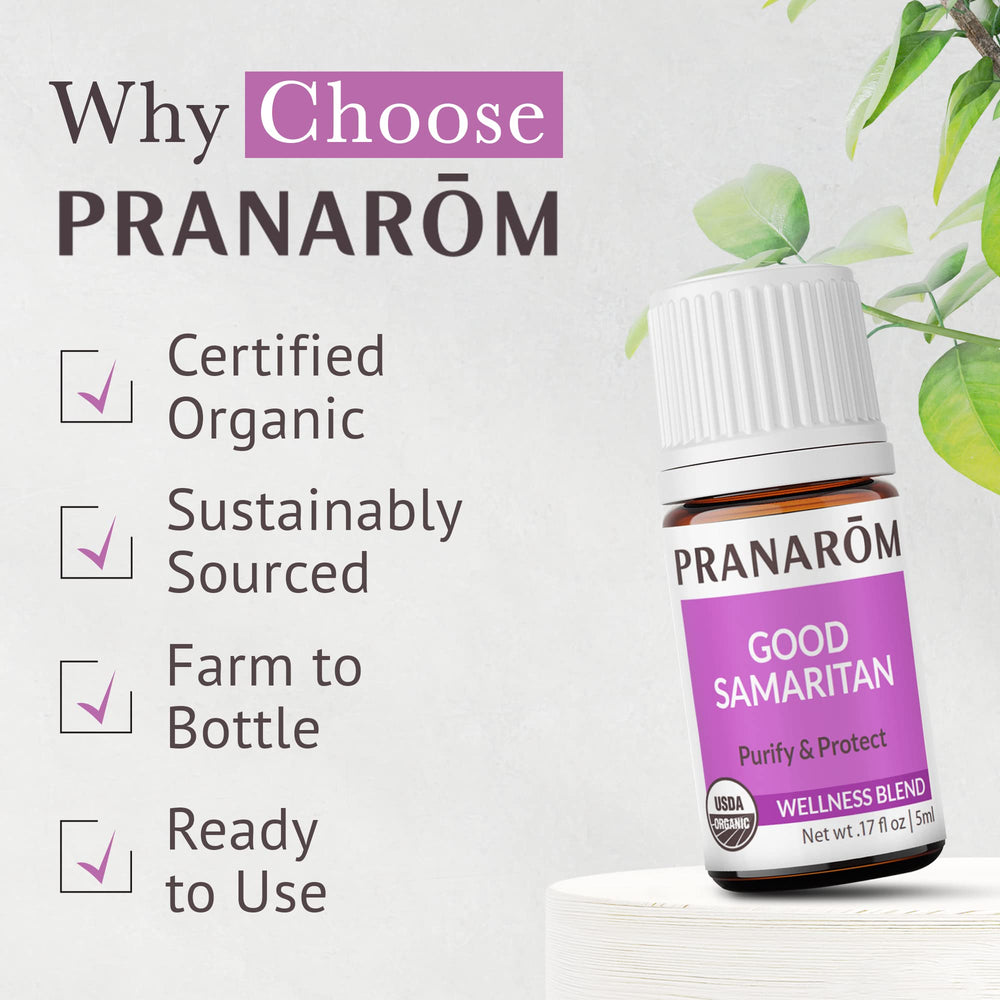 DIY cleaning spray prepared with Good Samaritan essential oil blend