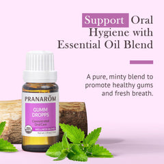 Gumm Dropps bottle with peppermint and other essential oils