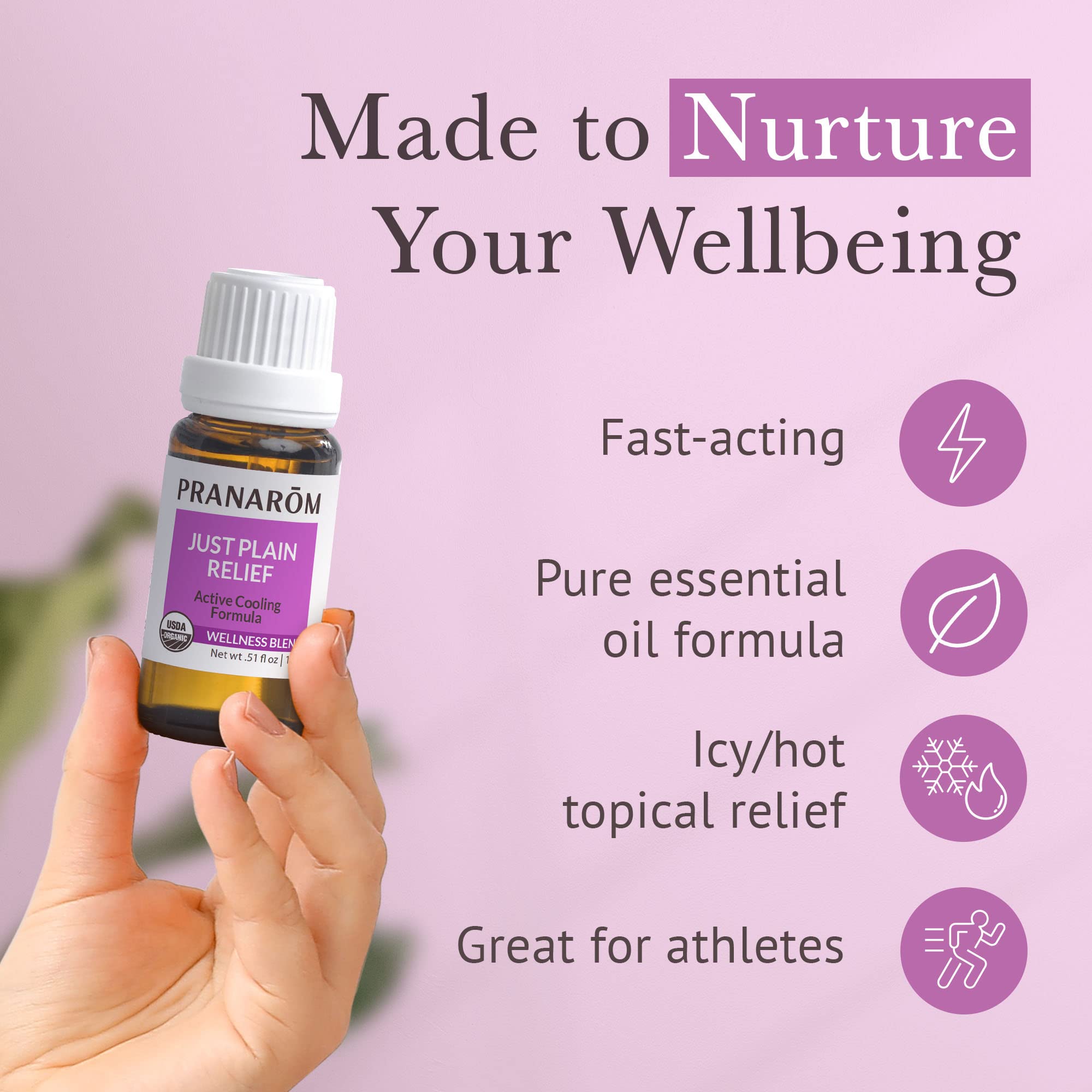 Close-up of peppermint and clove essential oils used in Just Plain Relief