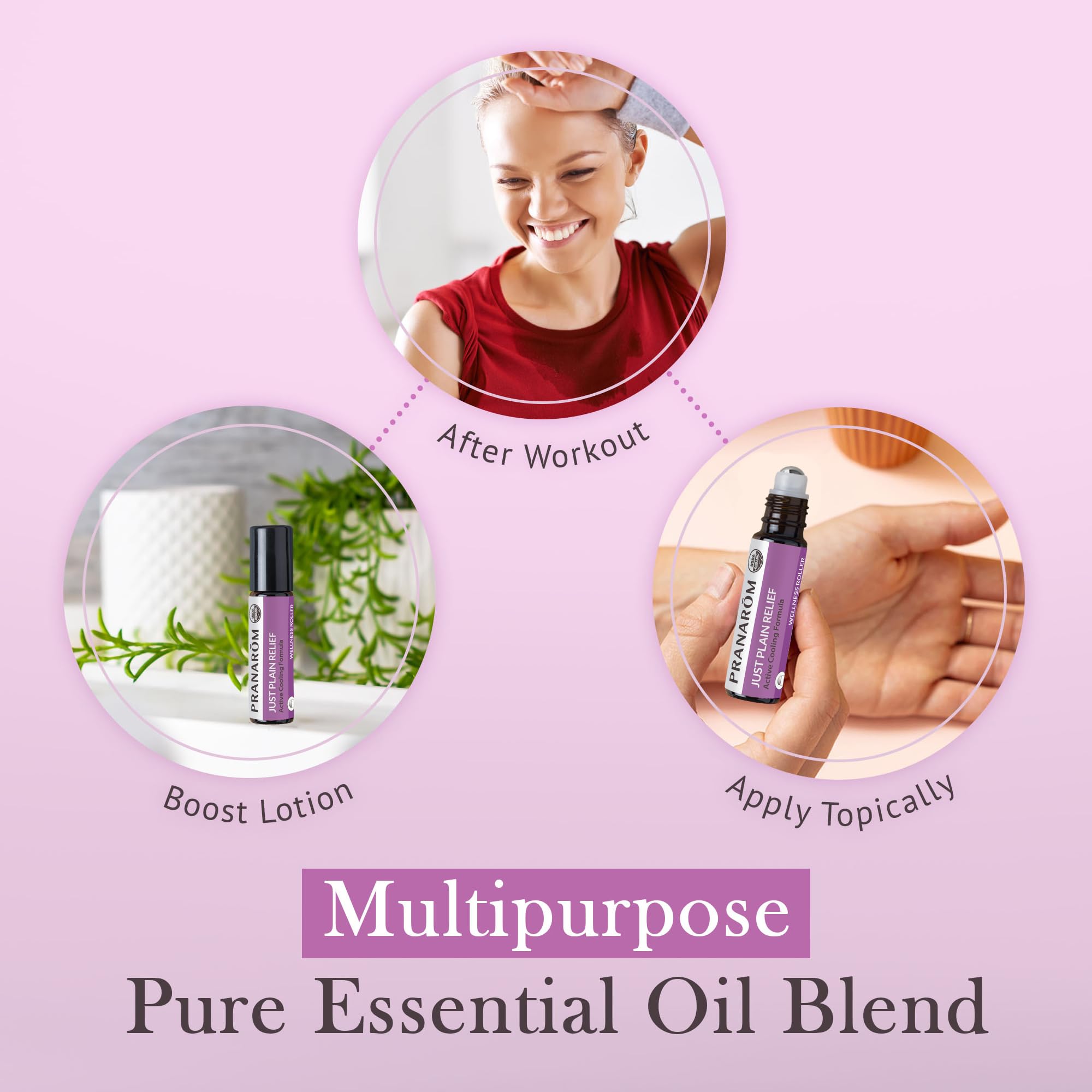 Lavender, Peppermint, and Helichrysum ingredients in the blend