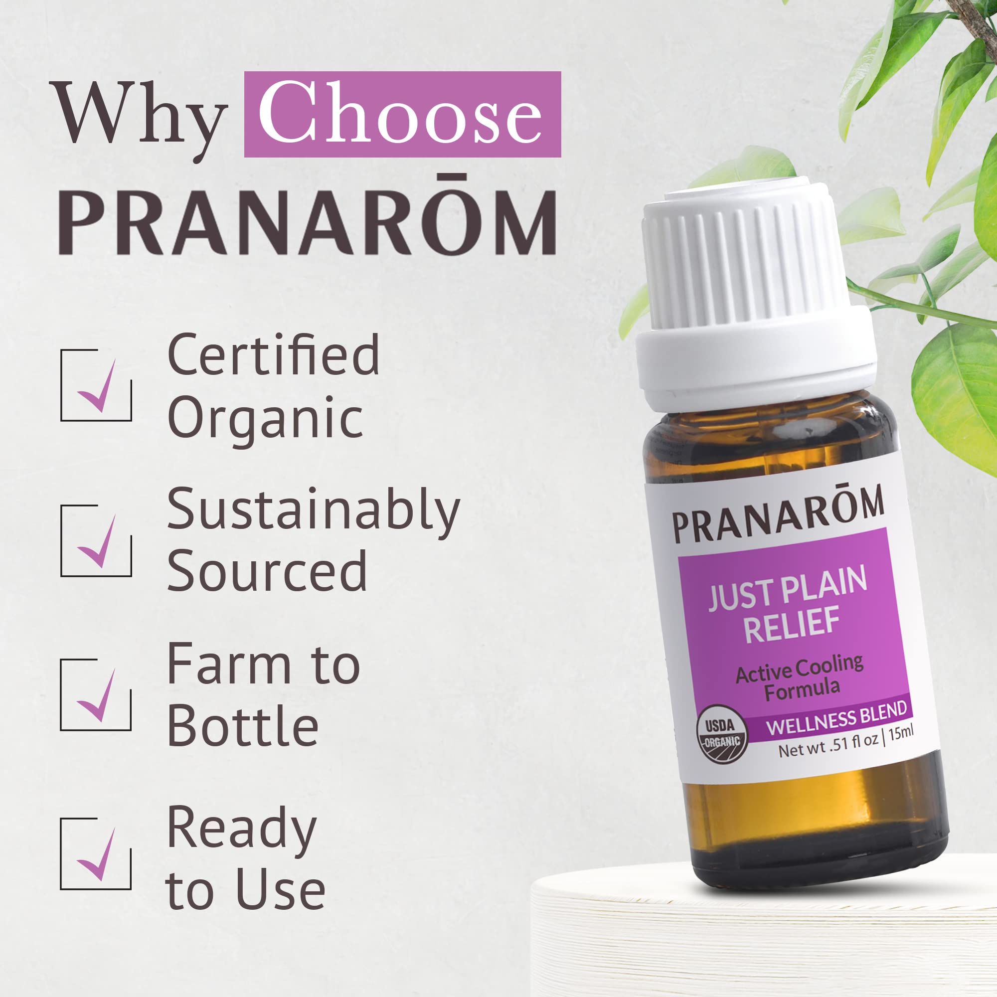 Applying Just Plain Relief diluted on the skin with a carrier oil