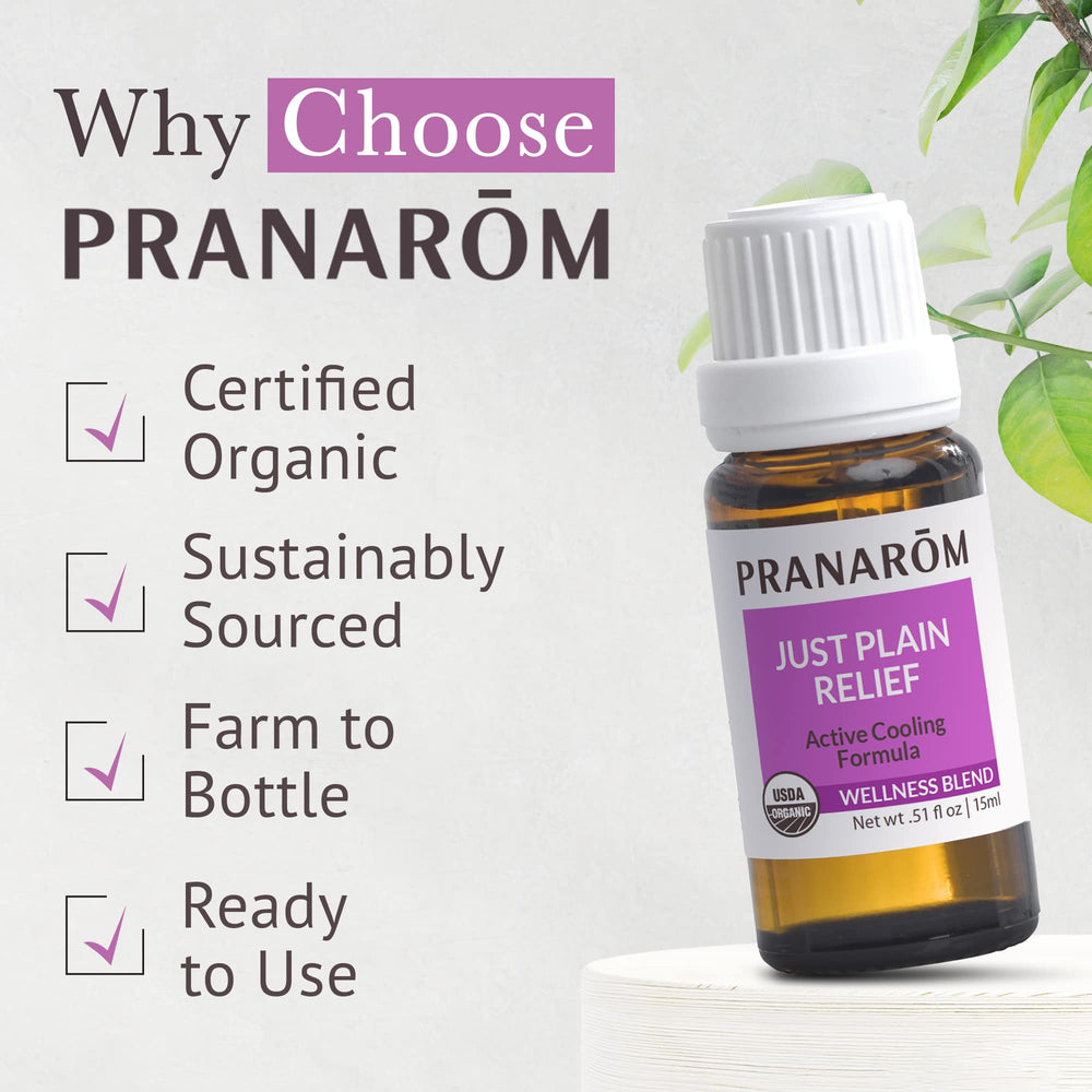 Applying Just Plain Relief diluted on the skin with a carrier oil