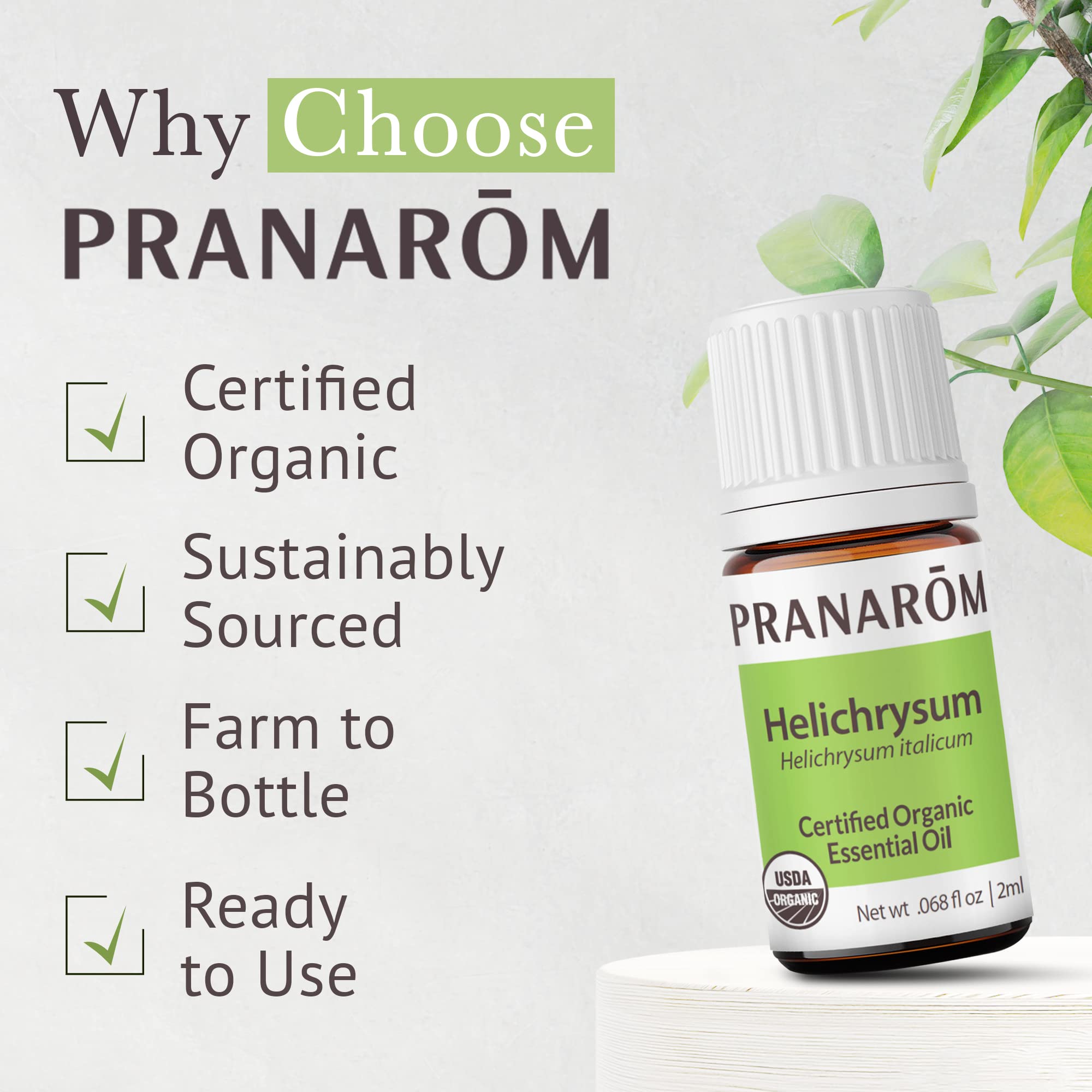 Pranarom USDA Organic certification label on packaging