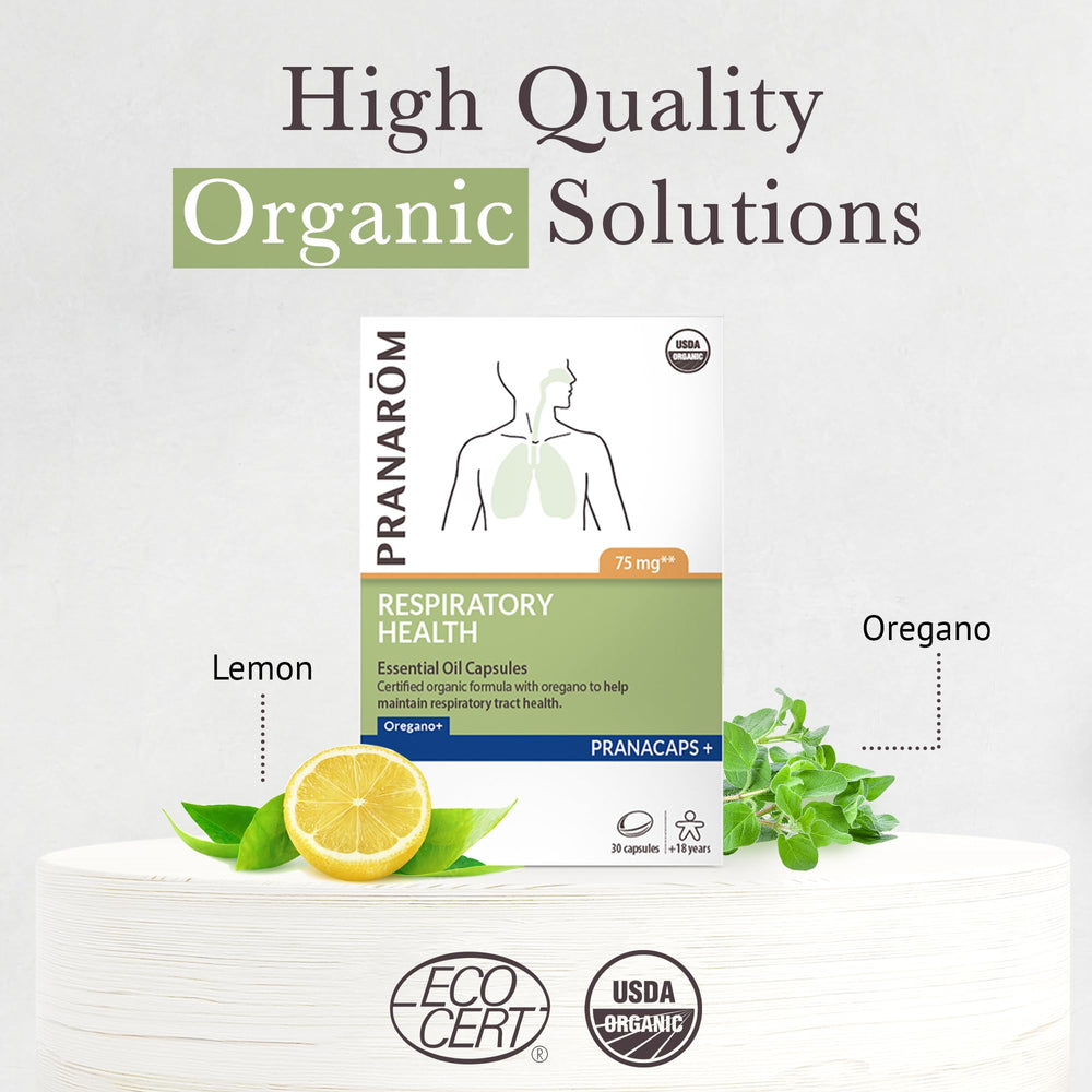 Organic oregano and lemon ingredients for Pranarom Pranacaps