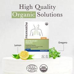 Organic oregano and lemon ingredients for Pranarom Pranacaps
