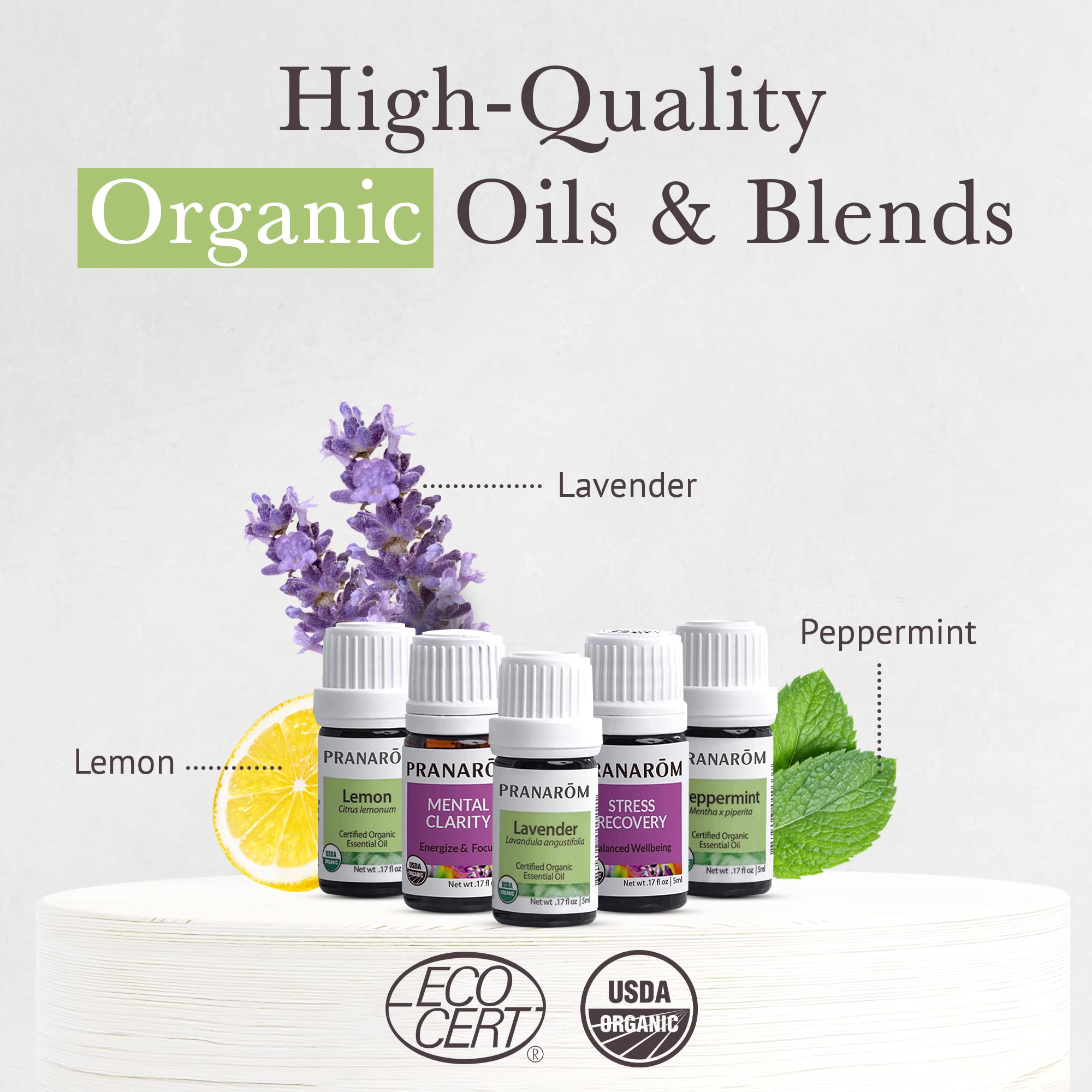 Peppermint essential oil 5ml bottle from Pranarom starter kit