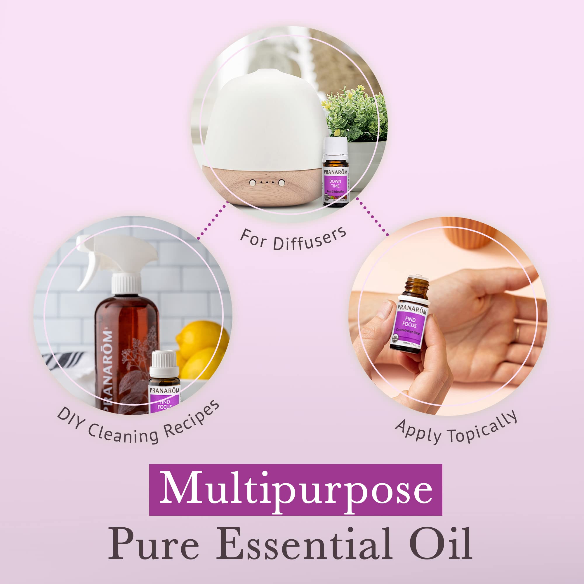 Diffuser-ready essential oils for relaxation and concentration