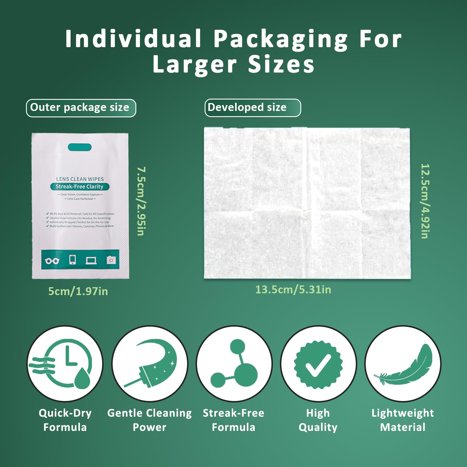 Pre-moistened cleaning wipes ready to use
