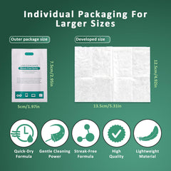 Pre-moistened cleaning wipes ready to use
