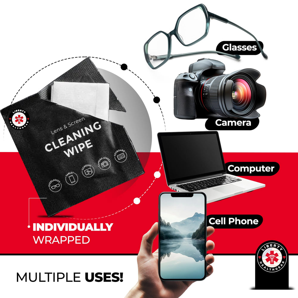 Pre-moistened eyeglass cleaning wipes