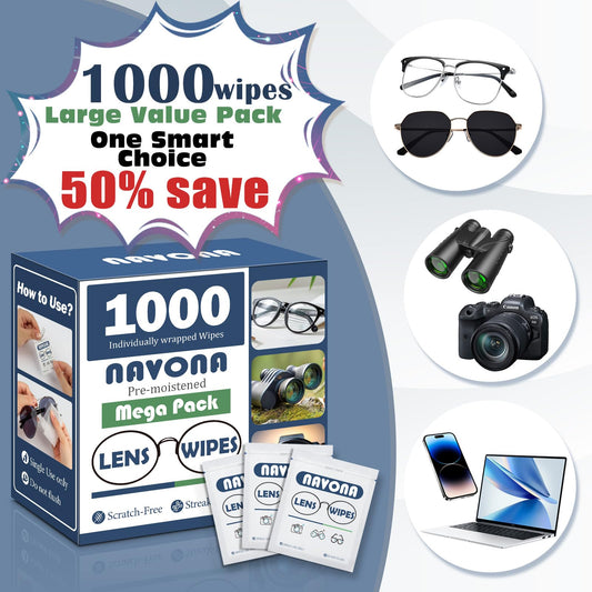 Individually wrapped lens wipes for glasses